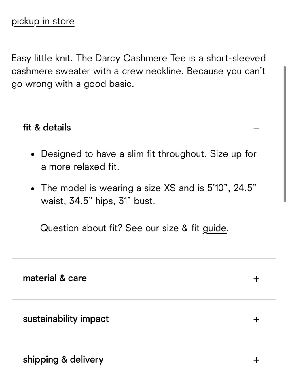 Reformation Darcy cashmere tee - light blue (brushed ice water) - Picture 8 of 9
